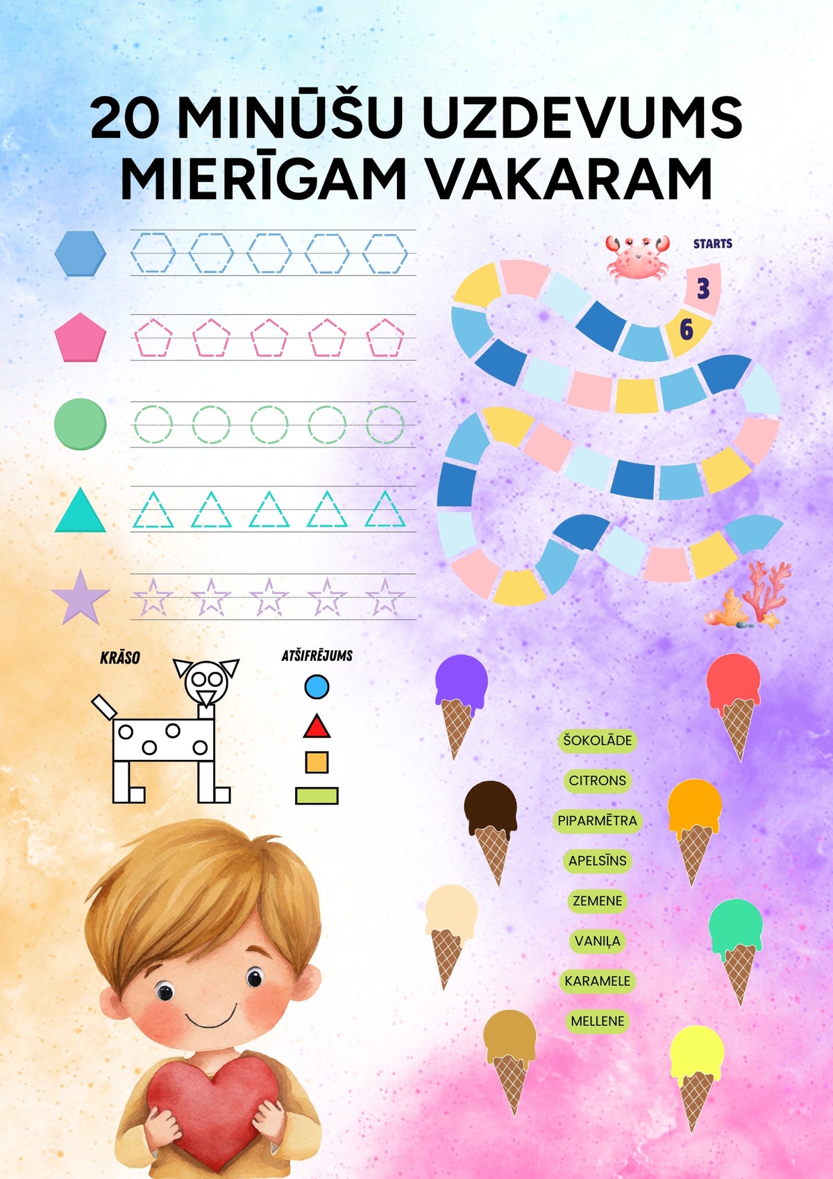 20 MINŪŠU UZDEVUMS MIERĪGAM VAKARAM