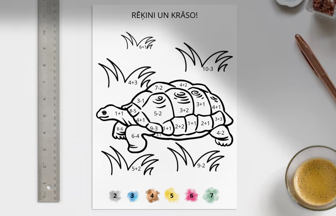 Rēķini un izkrāso