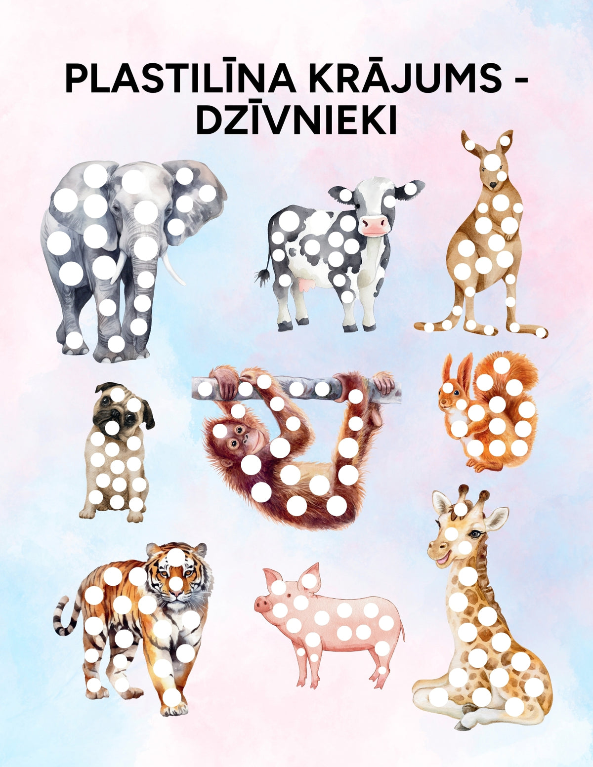 Plastilīna krājums - dzīvnieki